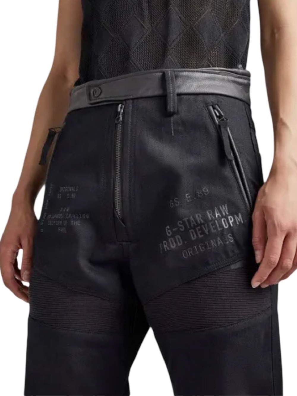 G-Star Women's E Moto L Pants Black NWT Size - Picture 4 of 12